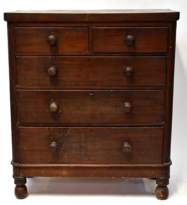 Lot 63 - A Victorian mahogany Scottish chest of two...