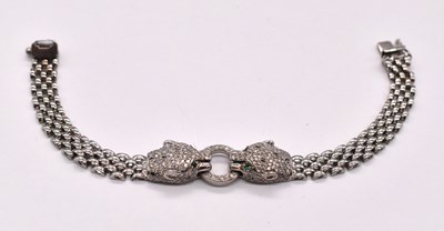 Lot 1135 - EFFY; a 14ct white gold diamond, black diamond,...