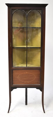Lot 51 - An Edwardian inlaid mahogany floor-standing...