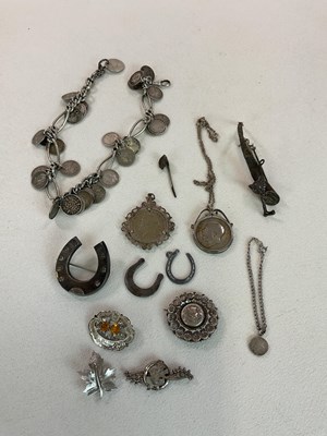 Lot 1205 - A quantity of silver jewellery, some pieces...