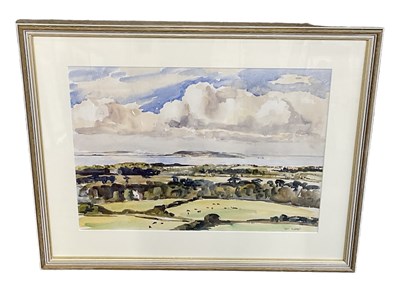 Lot 306 - TOM NISBET (1909-2001); watercolour, rural...