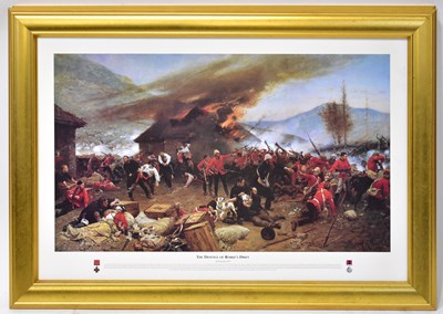 Lot 748 - Two large military prints, titled to the...