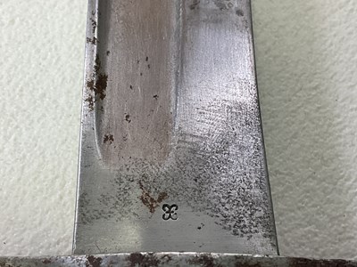 Lot 18 - A British Victorian bayonet with scabbard,...