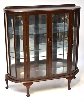 Lot 44 - An early 20th century mahogany bow-fronted two-...