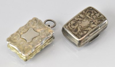 Lot 1387 - Two small Victorian hallmarked silver...