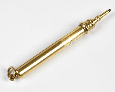 Lot 1336 - SAMPSON MORDAN; a 9ct yellow gold propelling...