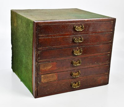 Lot 1269 - A late Victorian six drawer specimen chest,...