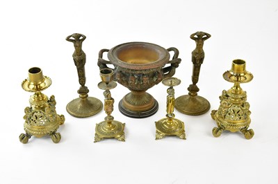 Lot 1419 - A 19th century cast metal model of a Warwick...