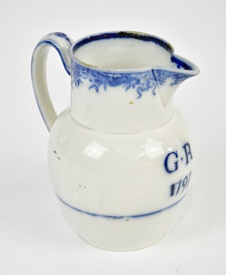 Lot 2791 - A late 18th century creamware blue and white...