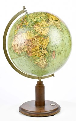 Lot 1490 - An early 20th century desk globe with compass...