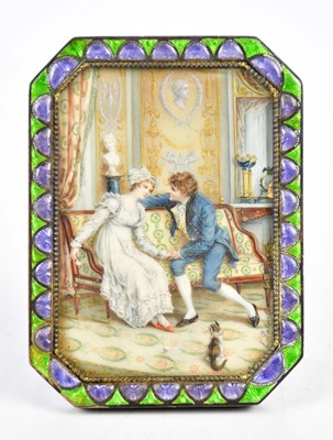 Lot 1317 - A late 19th century hand painted watercolour...