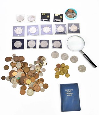 Lot 2612 - A small quantity of assorted coins, including...