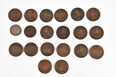 Lot 2568 - Eighteen 19th century bronze commemorative...