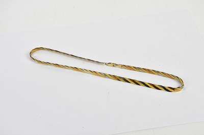 Lot 379 - An Italian 9ct gold three tone necklace,...