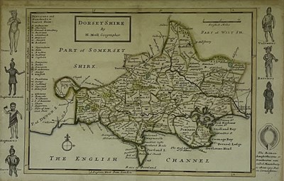 Lot 1441 - HERMAN MOLL (1654-1732), 'Dorsetshire',...