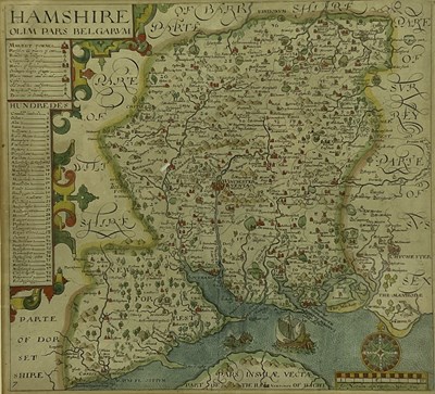 Lot 1442 - JOHN NORDEN (1547-1625), 'Hampshire Olim Pars...