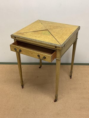 Lot 653 - An early 20th century envelope card table,...
