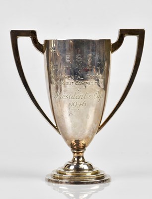Lot 2024 - GLADWIN LTD; a George V hallmarked silver twin...