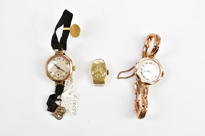 Lot 2299 - A lady's 9ct gold cased wristwatch, the...