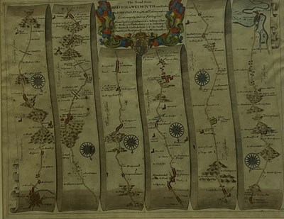 Lot 1449 - JOHN OGILBY (1600-1676), 'The Road Map from...