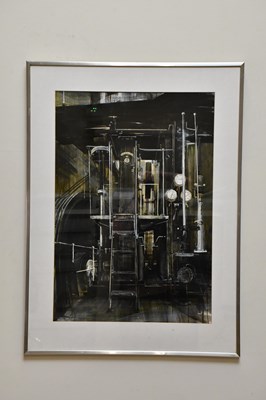 Lot 1679 - EDNA LUMB; watercolour, 'Lily', mill engine,...