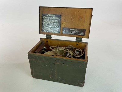 Lot 30 - A military field Morse code tap and telephone...