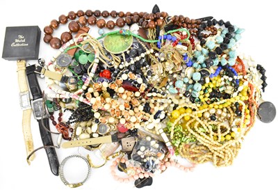 Lot 1035 - A collection of costume jewellery to include...