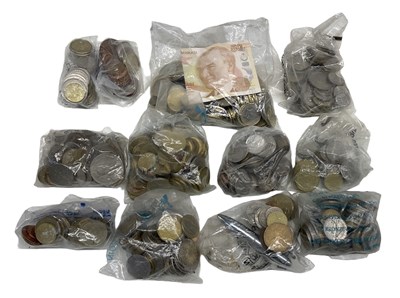 Lot 1630 - A quantity of all world coins and banknotes.