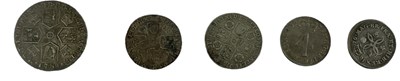 Lot 1625 - A Charles II fourpence, a George II 1739...