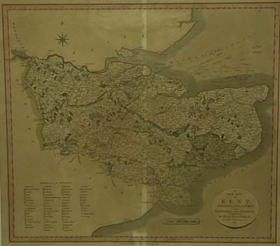 Lot 1427 - JOHN CARY (1754-1835); 'A New Map of Kent,...