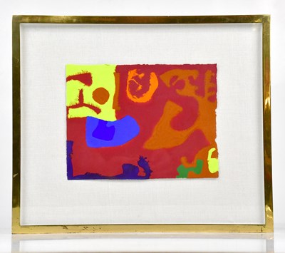 Lot 153 - PATRICK HERON (1920-1999); gouache, 'Dark Red...