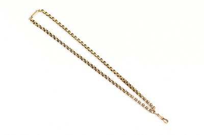 Lot 246 - A Victorian yellow metal link necklace stamped...
