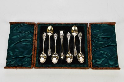 Lot 2167 - WALKER & HALL; a cased set of six Victorian...