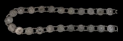 Lot 1546 - A German Bavaria ten kreuzer coin necklace,...