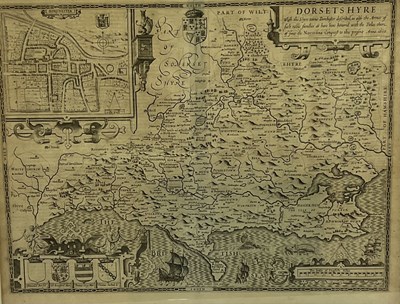 Lot 1467 - JOHN SPEED (1552-1629), 'Dorsetshyre, with the...