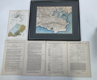 Lot 1471 - An unframed map of 'Poole, from the Ordnance...