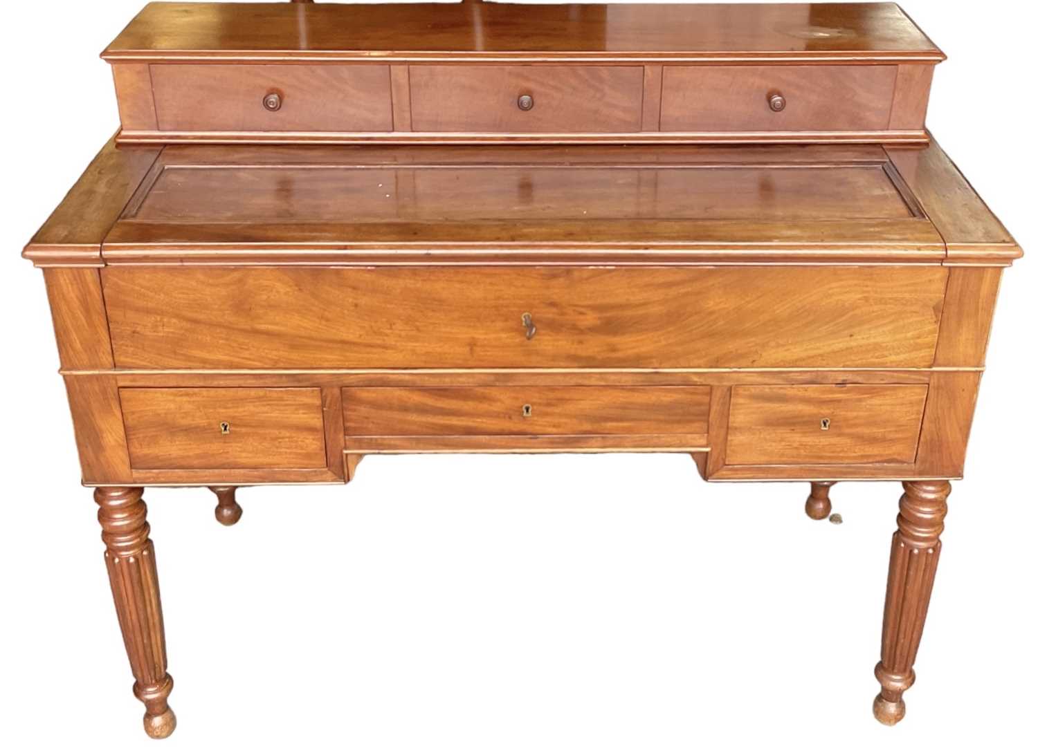 Lot 30 - A 19th century mahogany writing desk, with...