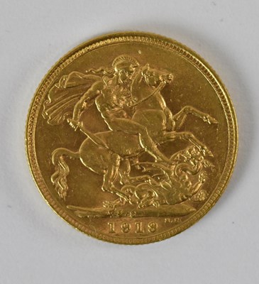 Lot 1568 - A George V 1919 full sovereign.