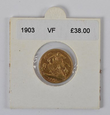 Lot 1597 - An Edward VII 1903 half sovereign.