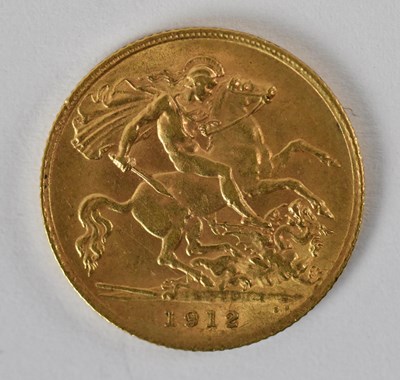 Lot 1596 - A George V 1912 half sovereign.