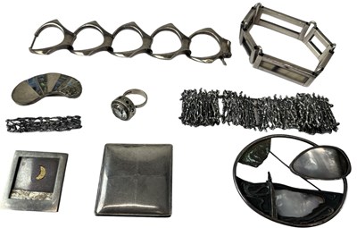 Lot 1545 - A group of silver and costume jewellery...