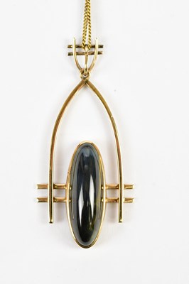 Lot 2460 - An American yellow metal pendant stamped 9ct,...