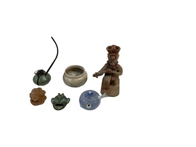 Lot 341 - A group of collectors' items including a Benin...