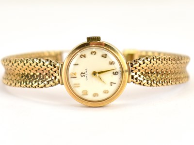Lot 1065 - OMEGA; a ladies' 9ct gold wristwatch, the...