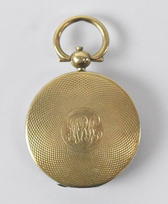 Lot 1521 - A yellow metal locket pendant with hinged fall...