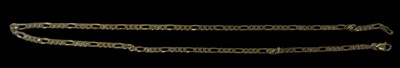 Lot 1472 - A 9ct yellow gold necklace, length 45cm,...