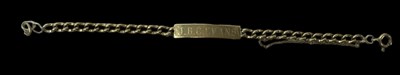 Lot 1473 - A 9ct yellow gold identity bracelet inscribed '...