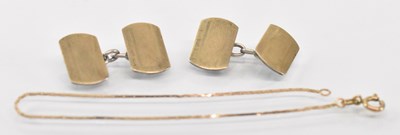 Lot 1548 - A 9ct yellow gold bracelet, length 18cm,...
