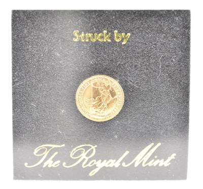 Lot 927 - THE ROYAL MINT; a 1987 £10, 1/10 oz fine gold...