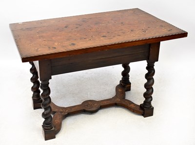 Lot 37 - A 19th century Dutch marquetry inlaid side...